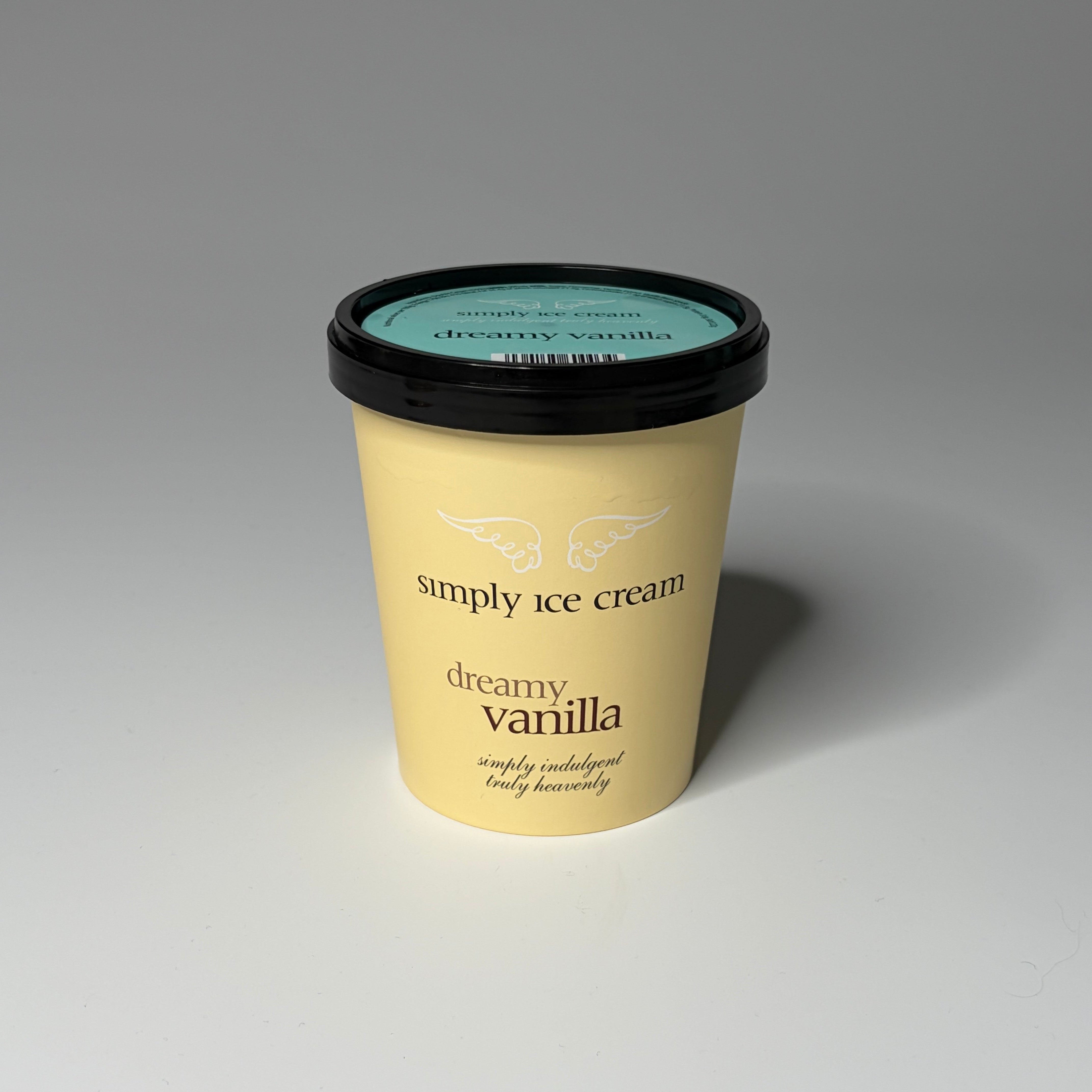Regular (500ml) Dreamy Vanilla Ice Cream from Simply Ice Cream, photographed on a neutral background — ideal for dessert lovers in North London.