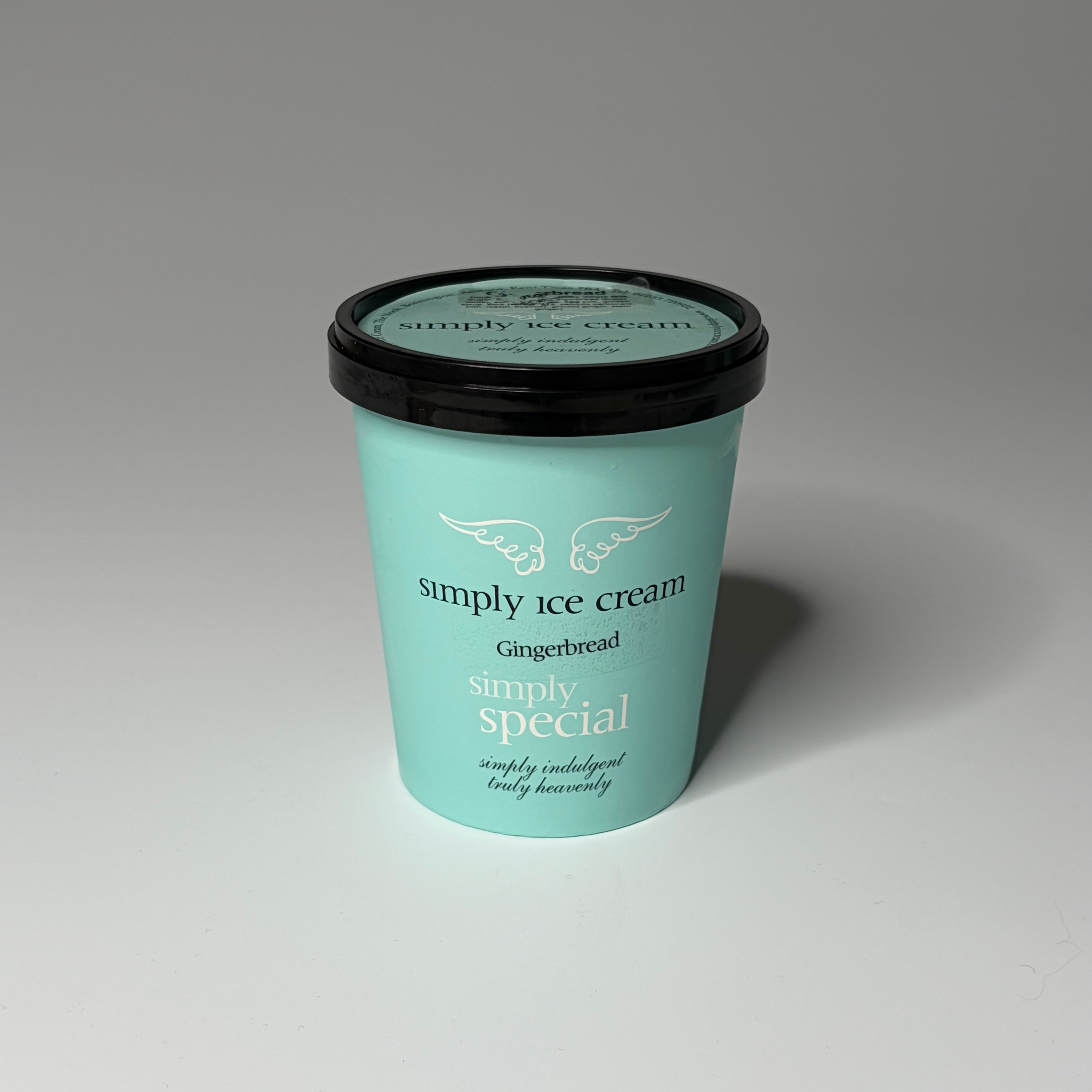 Regular (500ml) Gingerbread Ice Cream from Simply Ice Cream, photographed on a neutral background — ideal for dessert lovers in North London.
